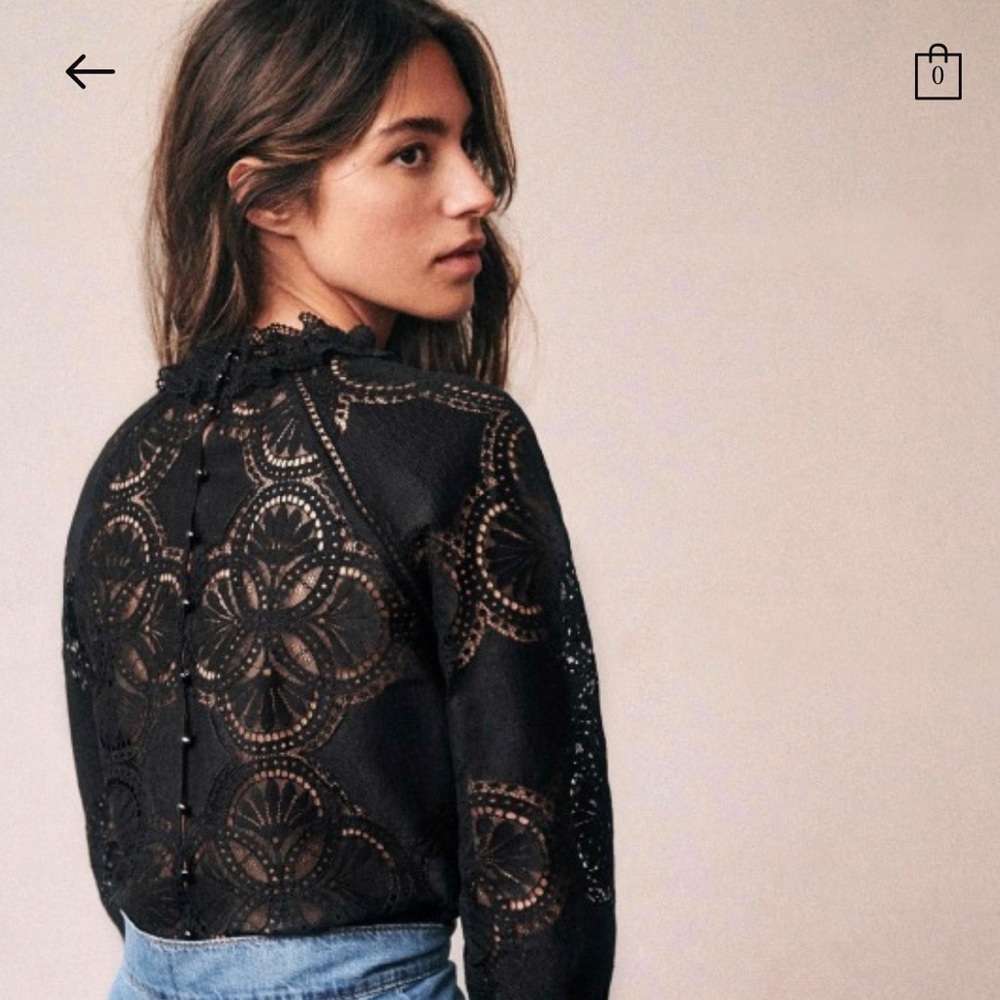 NWT Sezane Bacall Blouse
